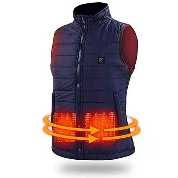 Electric Heated Vest Washable Heated Vest USB Rechargeable Heating Warmer Gilet